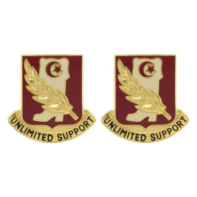 105th Support Battalion Unit Crest (Unlimited Support) - Sold in Pairs