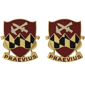 121st Engineer Battalion Unit Crest (Praevius) - Sold in Pairs