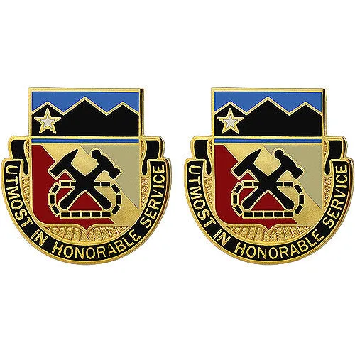 121st Support Battalion Unit Crest (Utmost in Honorable Service) - Sold in Pairs