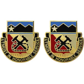 121st Support Battalion Unit Crest (Utmost in Honorable Service) - Sold in Pairs