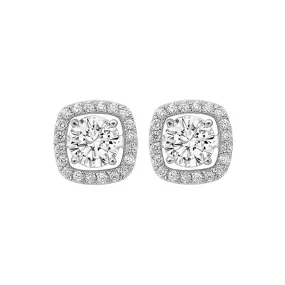 14KT White Gold & Diamond Classic Book Jackets Fashion Earrings  - 1/4 ctw