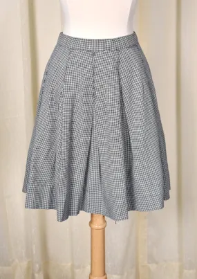 1960s Vintage Houndstooth Pleated Skirt