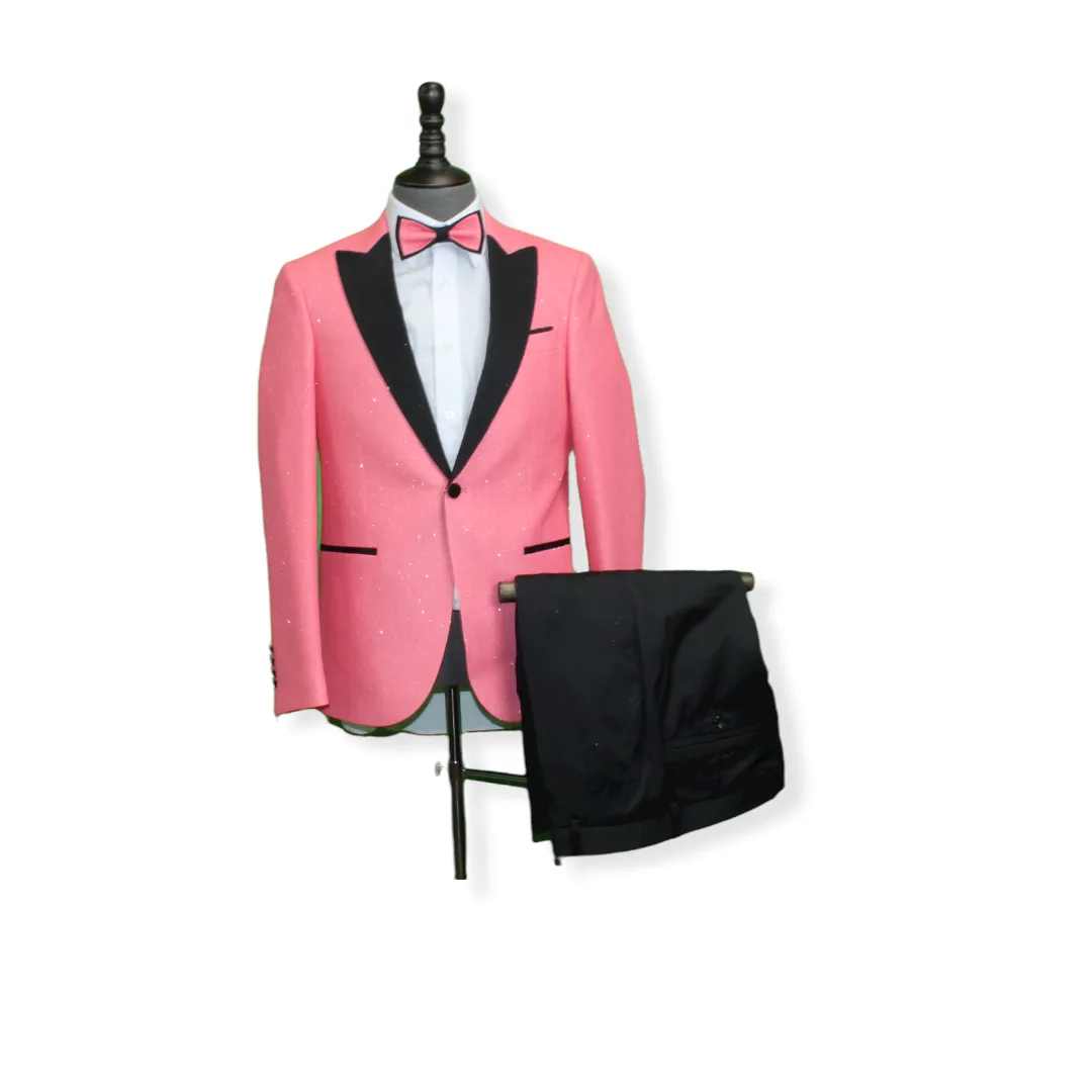 4pc Glitter Tuxedo | Slim Fit