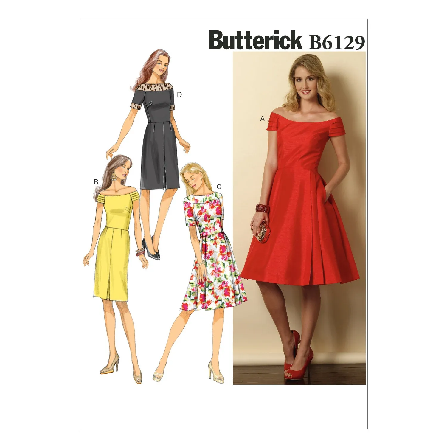 B6129 Misses'/Misses' Petite Dress