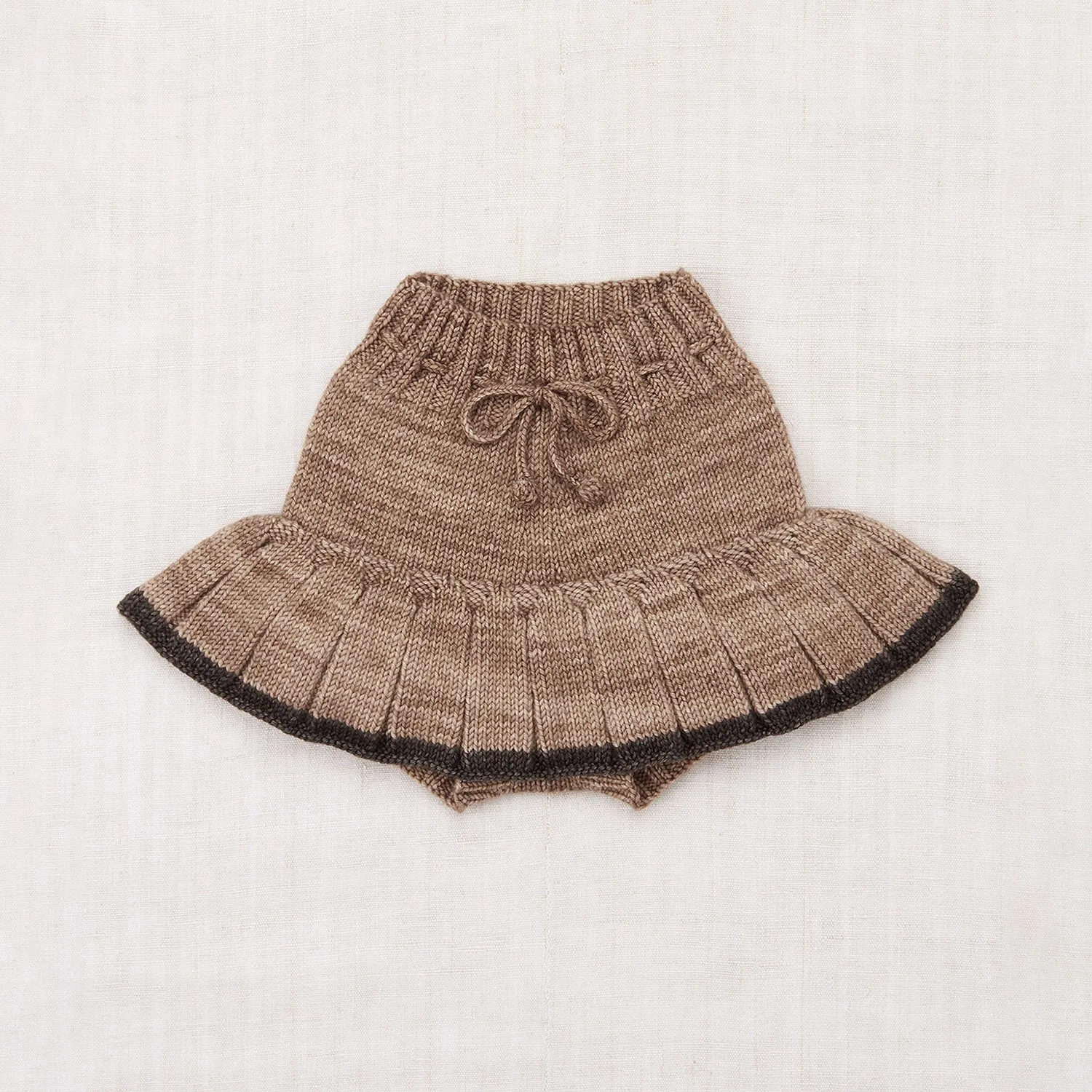 Baby & Kids Hand Knit Merino Wool Skating Pond Skirt - Brut/Bark