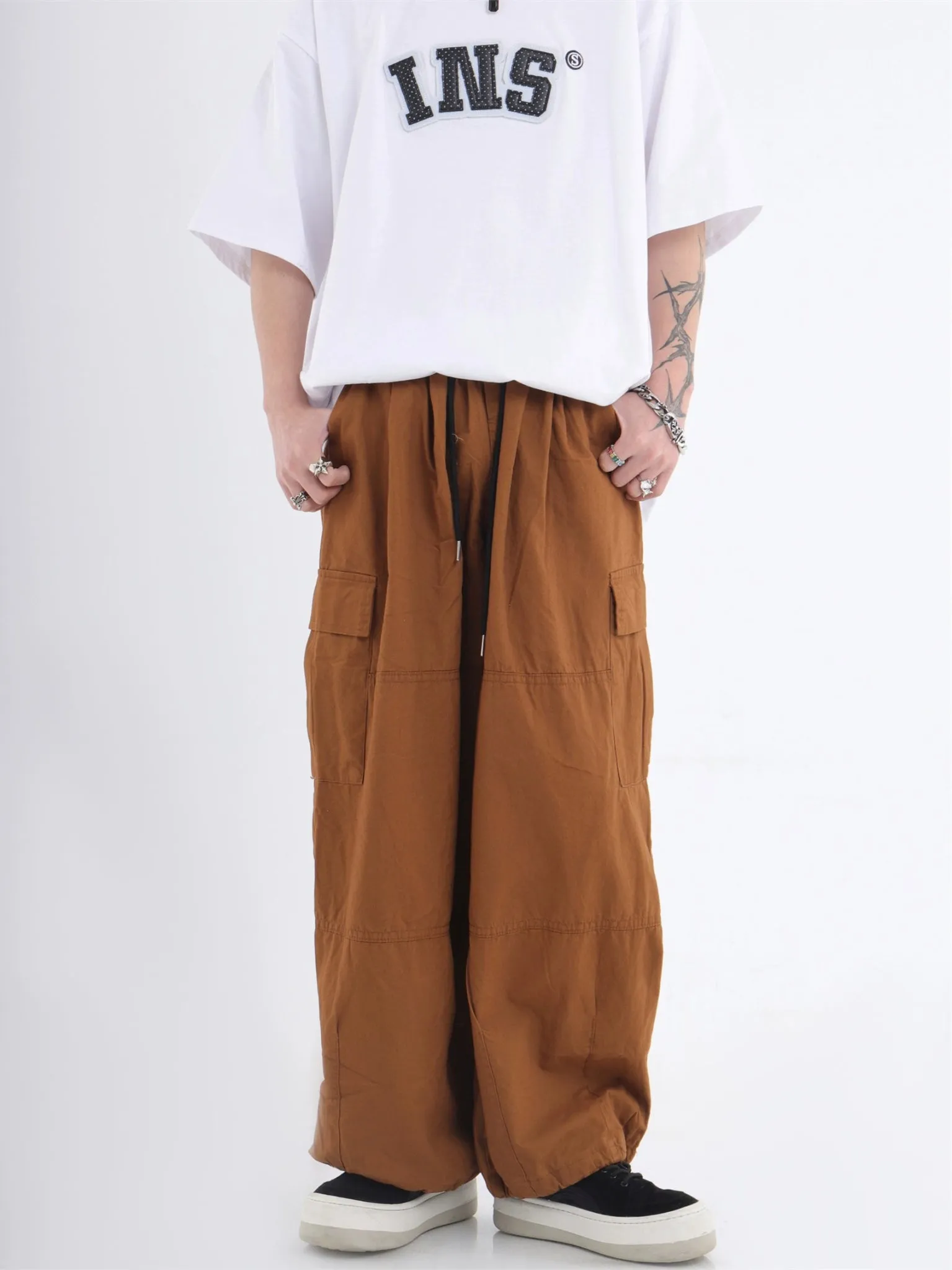 Balloon Silhouette Wide Cargo Pants INS0006