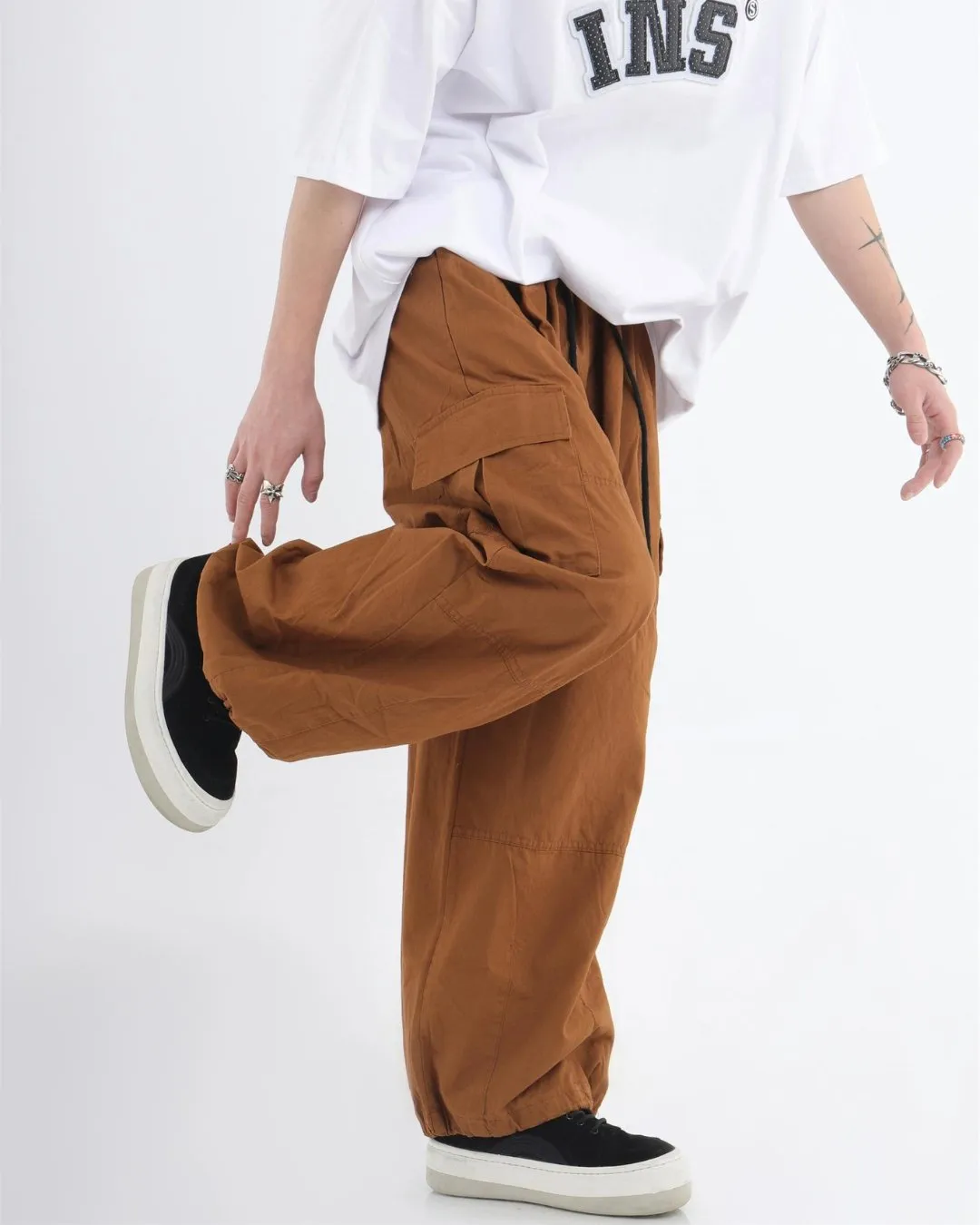 Balloon Silhouette Wide Cargo Pants INS0006