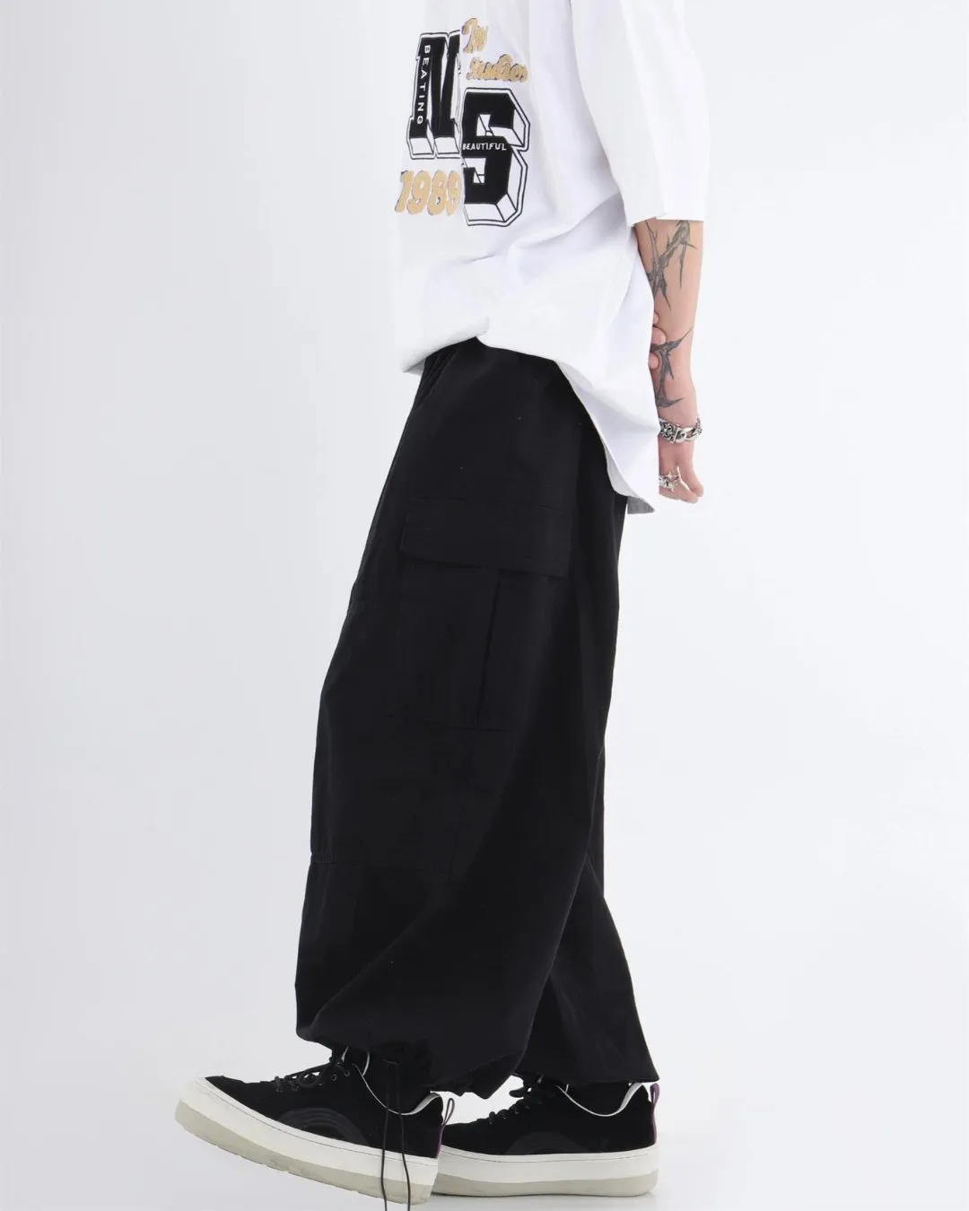 Balloon Silhouette Wide Cargo Pants INS0006