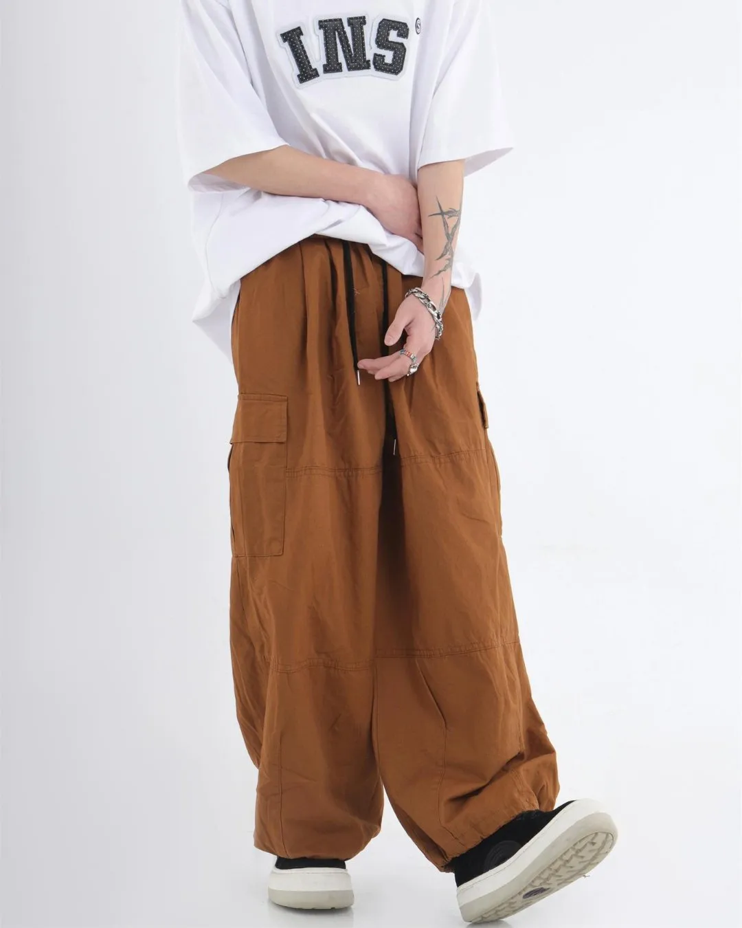 Balloon Silhouette Wide Cargo Pants INS0006