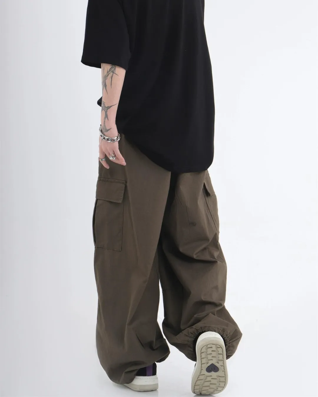 Balloon Silhouette Wide Cargo Pants INS0006