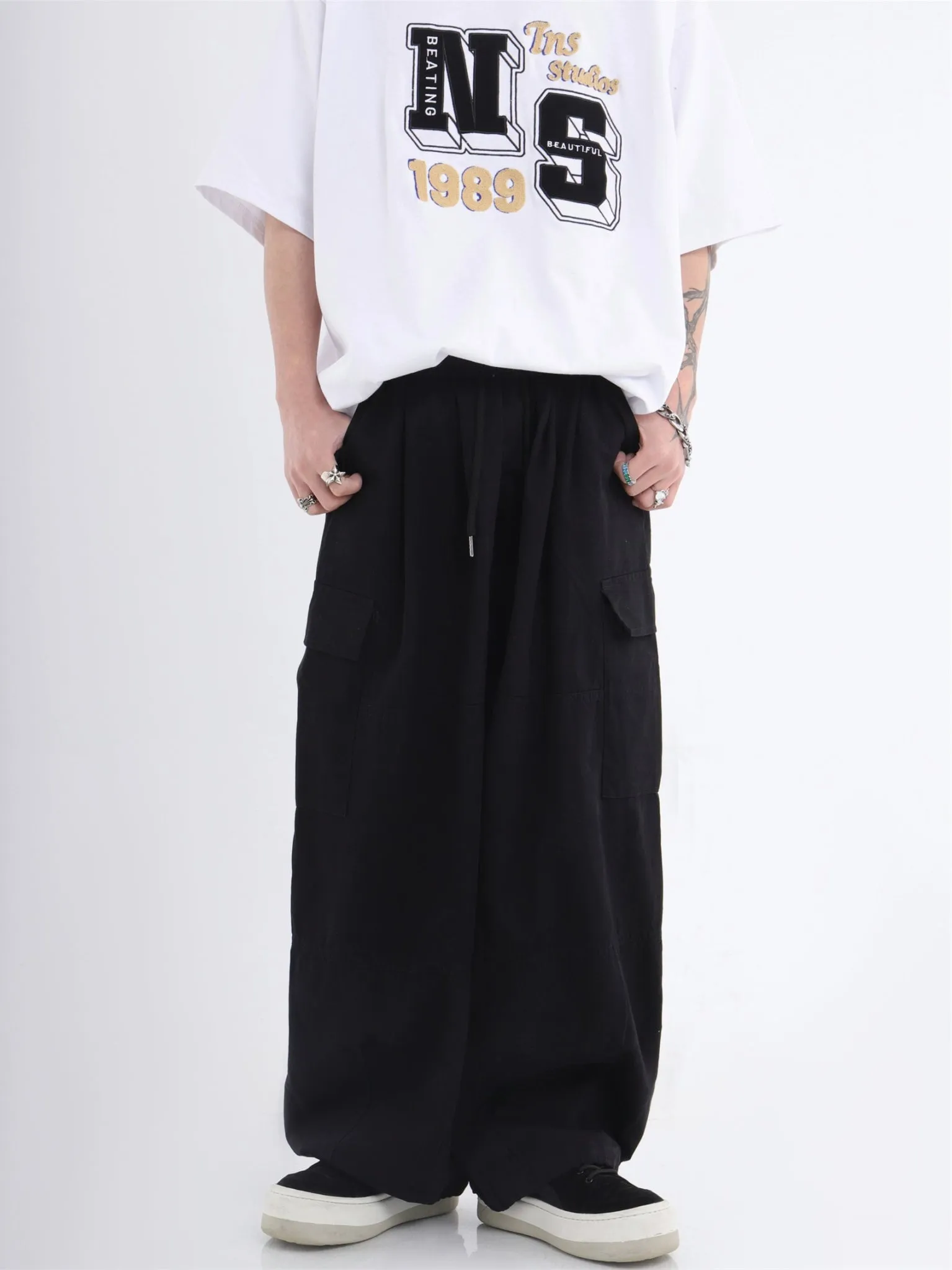 Balloon Silhouette Wide Cargo Pants INS0006