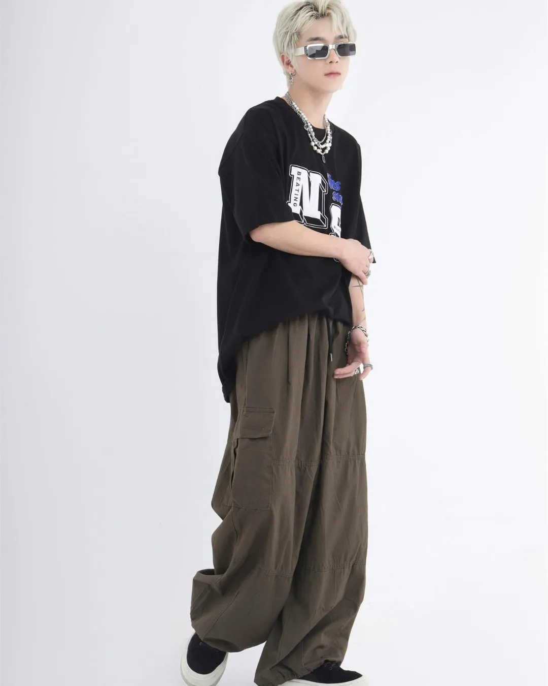 Balloon Silhouette Wide Cargo Pants INS0006