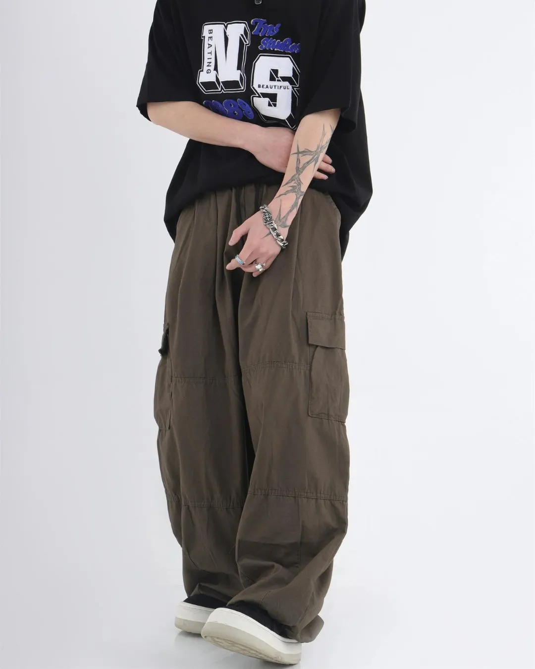 Balloon Silhouette Wide Cargo Pants INS0006