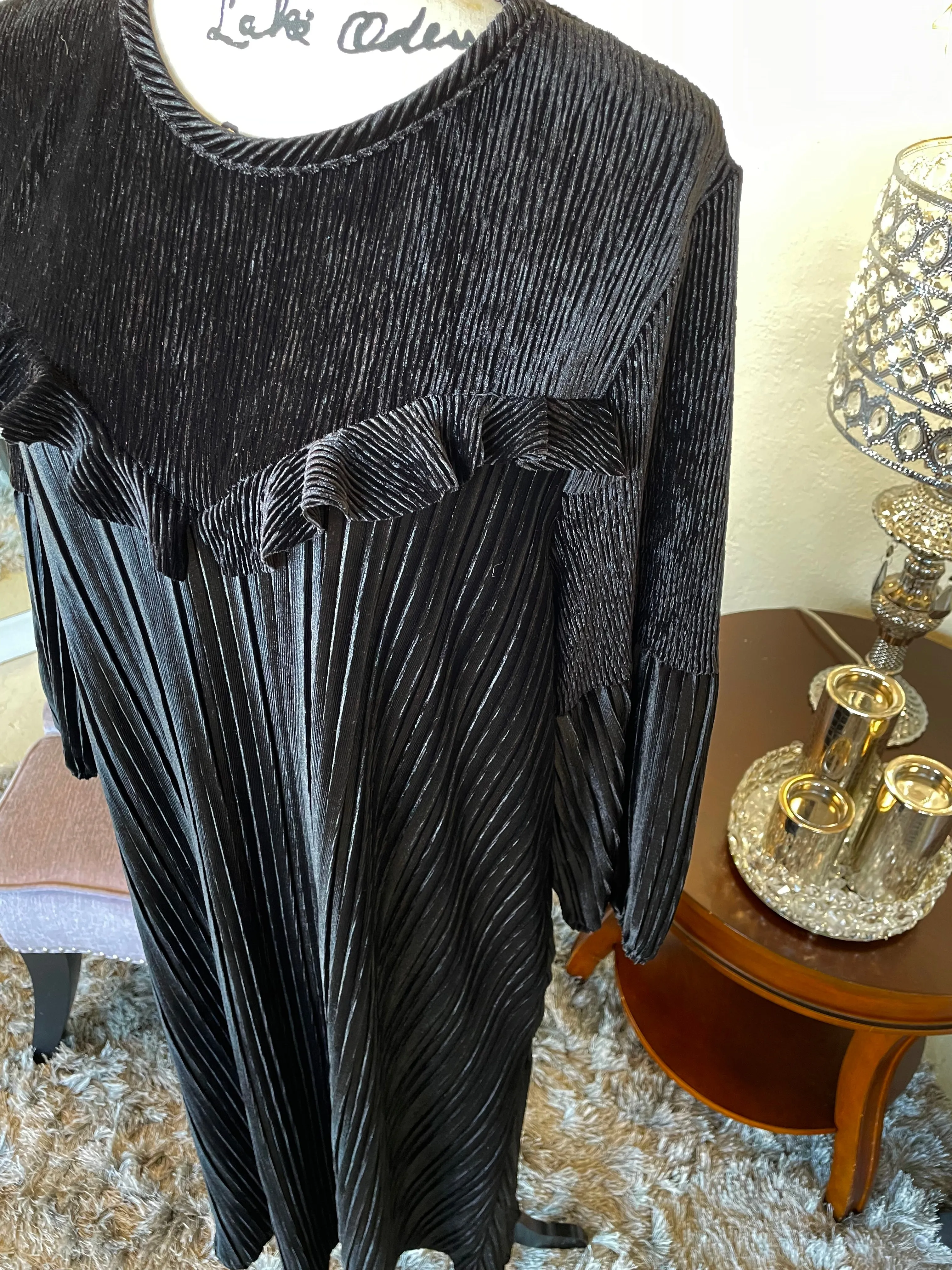 Black Pleated Dress