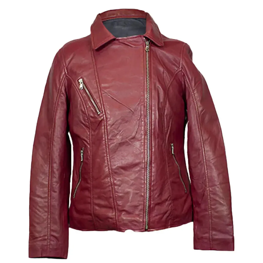 BOL Women's Lamb Leather Biker Style Jacket