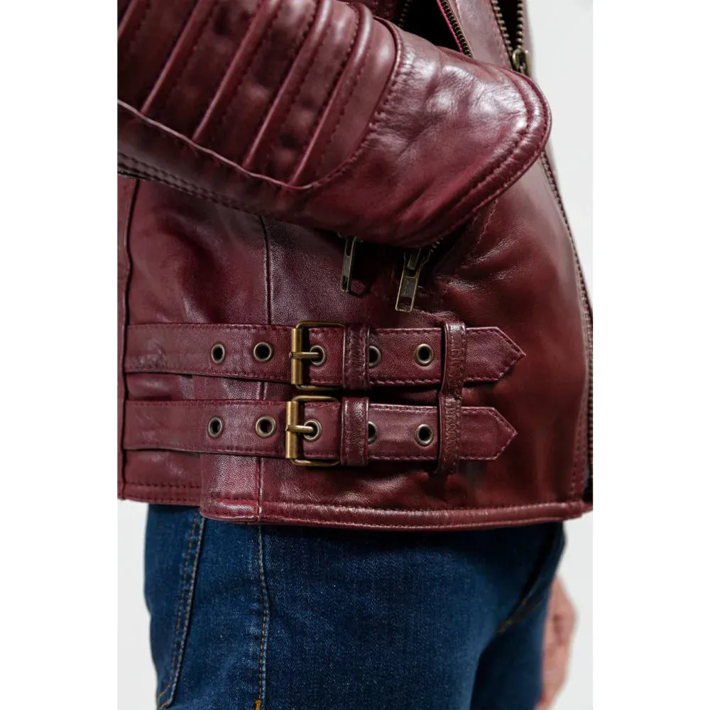 Brooklyn Mens Lambskin Leather Jacket Oxblood