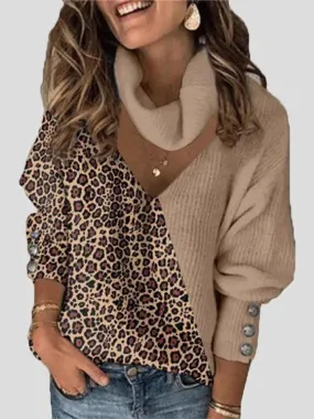 Button-Up Knitted Sweater with Lace Detail