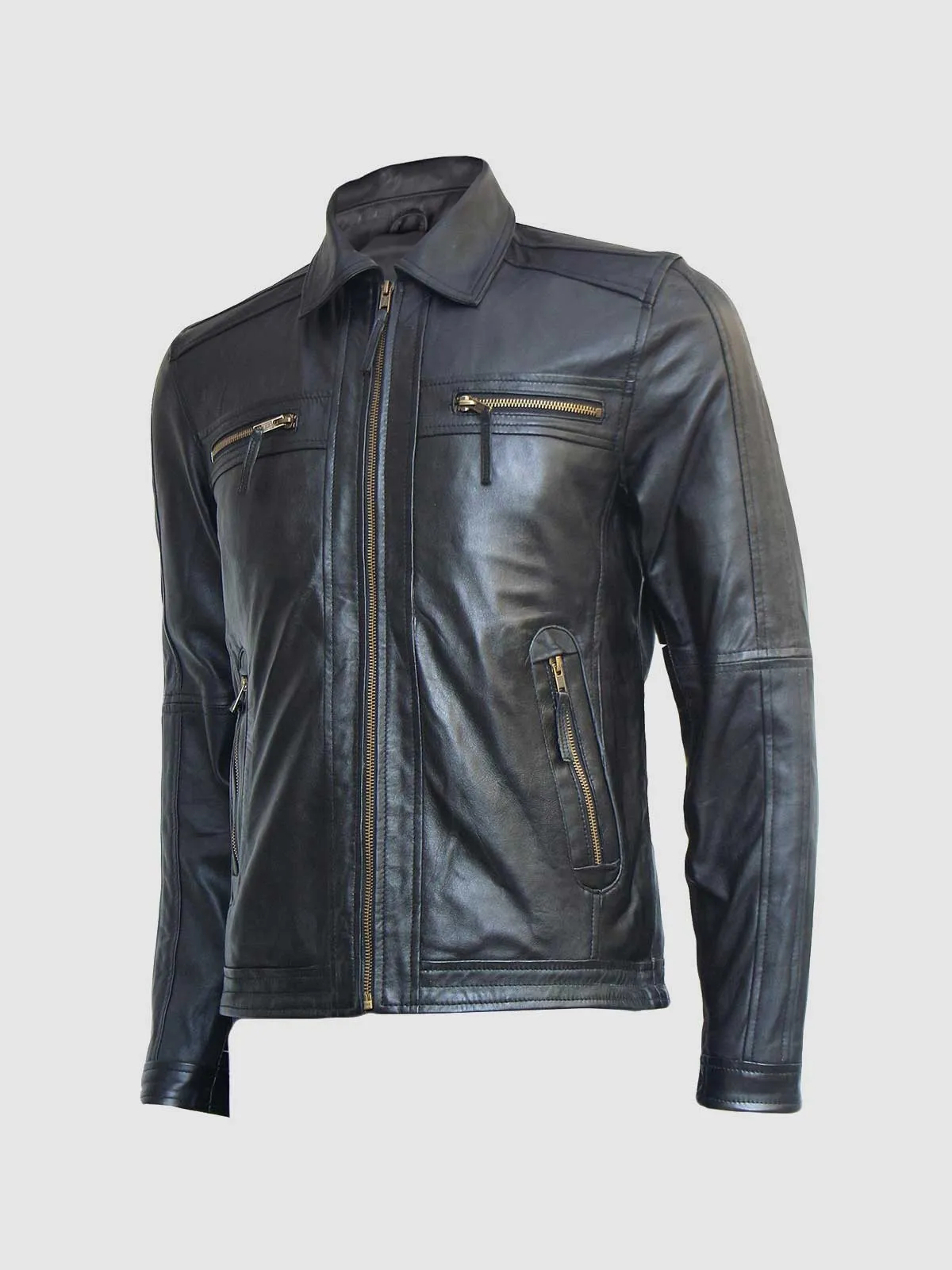 Classic Leather Biker Jacket