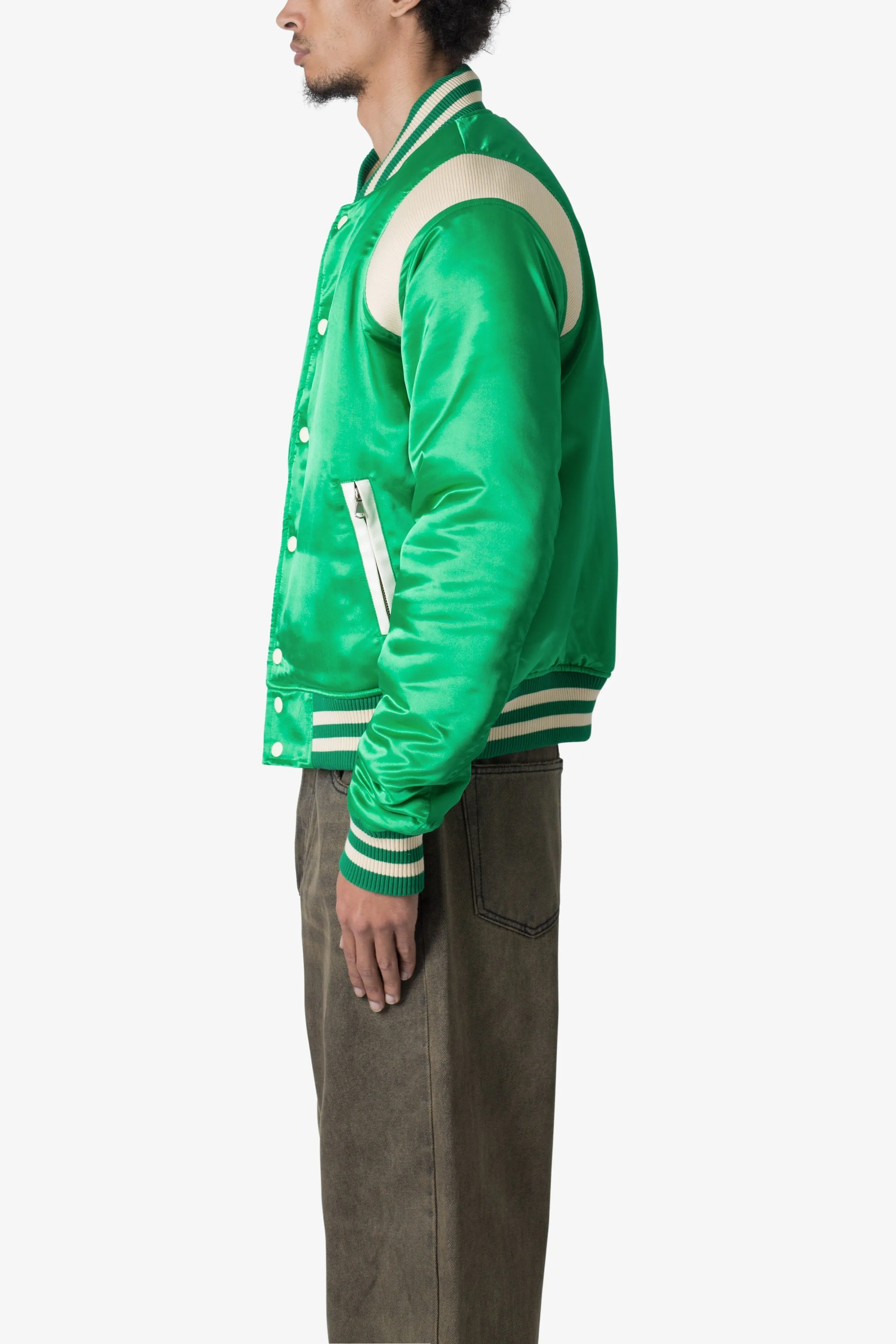 Classic Varsity Jacket - Green