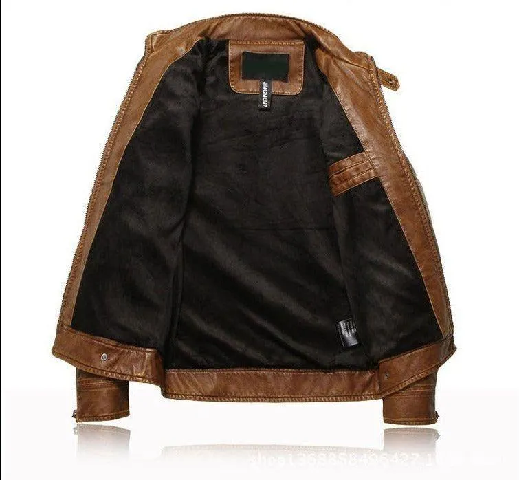 Classic Vintage Leather Jacket/PU Leather Bikers Jacket