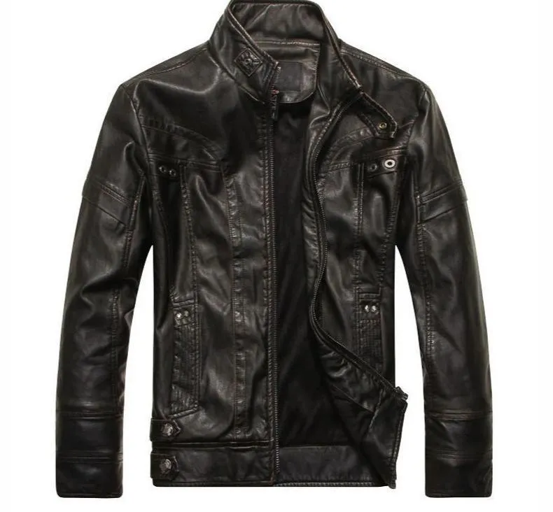 Classic Vintage Leather Jacket/PU Leather Bikers Jacket