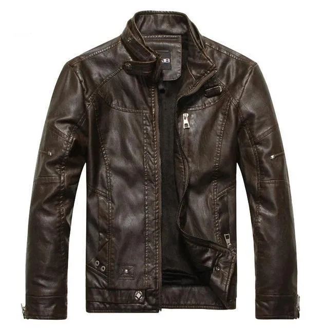 Classic Vintage Leather Jacket/PU Leather Bikers Jacket