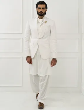 CLASSIC WHITE LINEN BLAZER