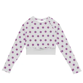 Dots Long Sleeve Crop Top