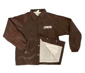 Faith Alabama Bold Coaches Jacket - Brown