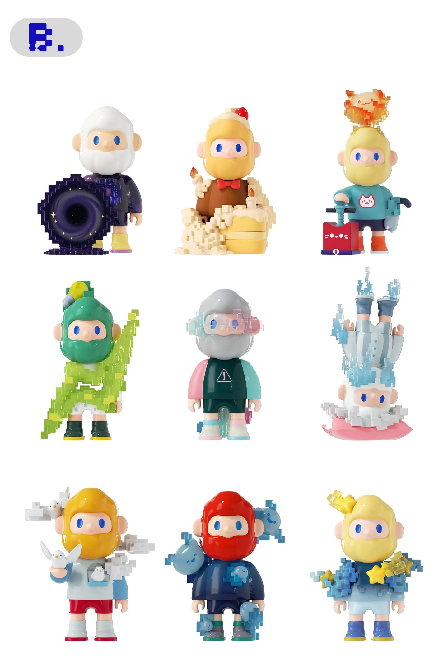 FARMER BOB Next Generation·Pixel Universe Series Blind Box A/B Set