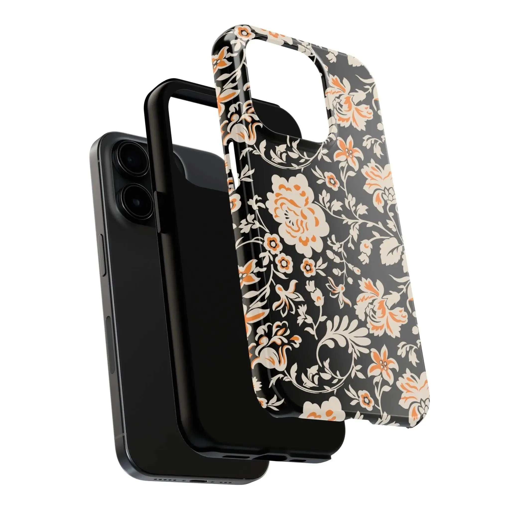 Floral Monochrome | Orange Flower Case