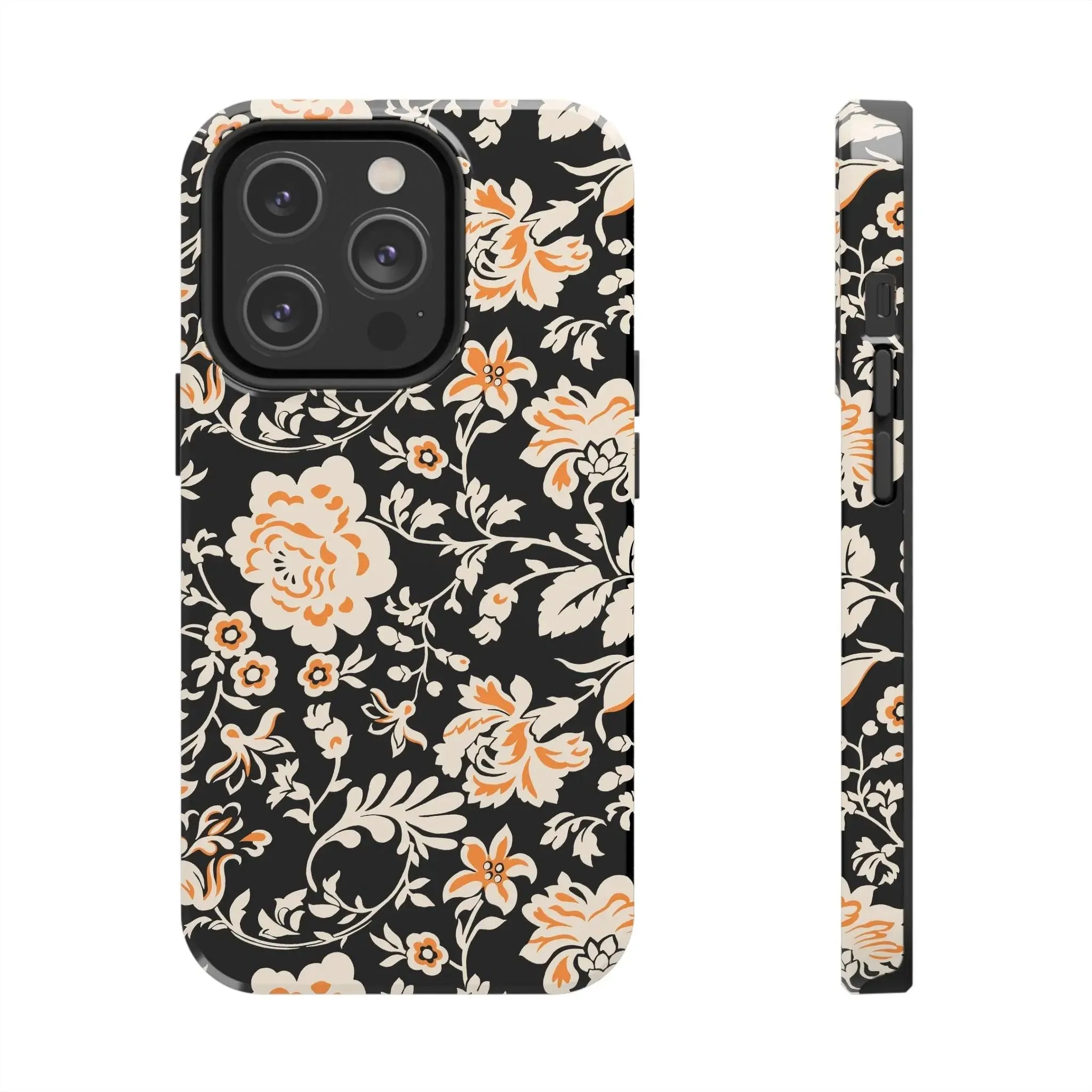 Floral Monochrome | Orange Flower Case