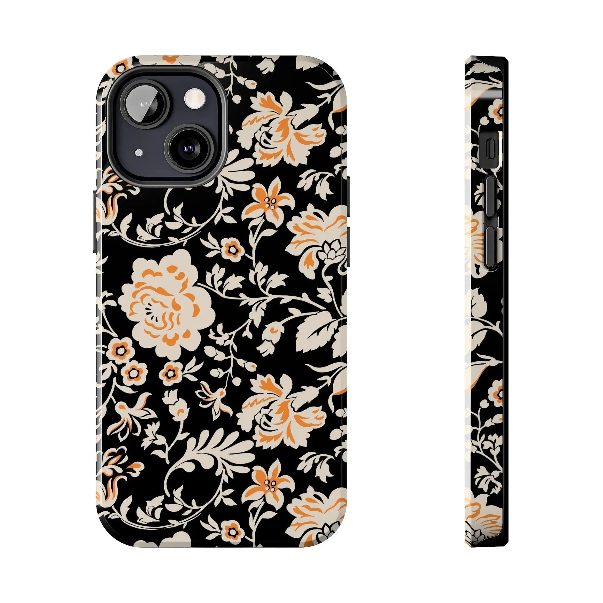 Floral Monochrome | Orange Flower Case