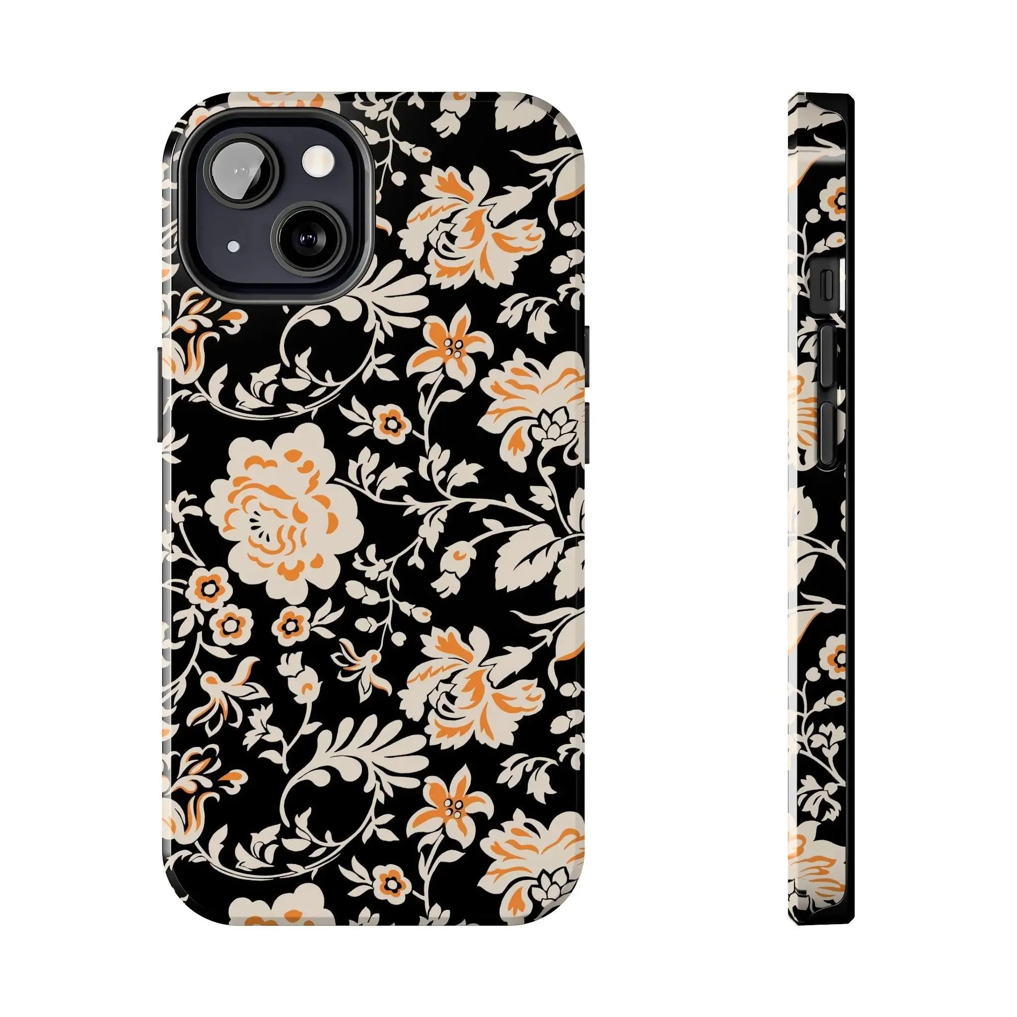 Floral Monochrome | Orange Flower Case