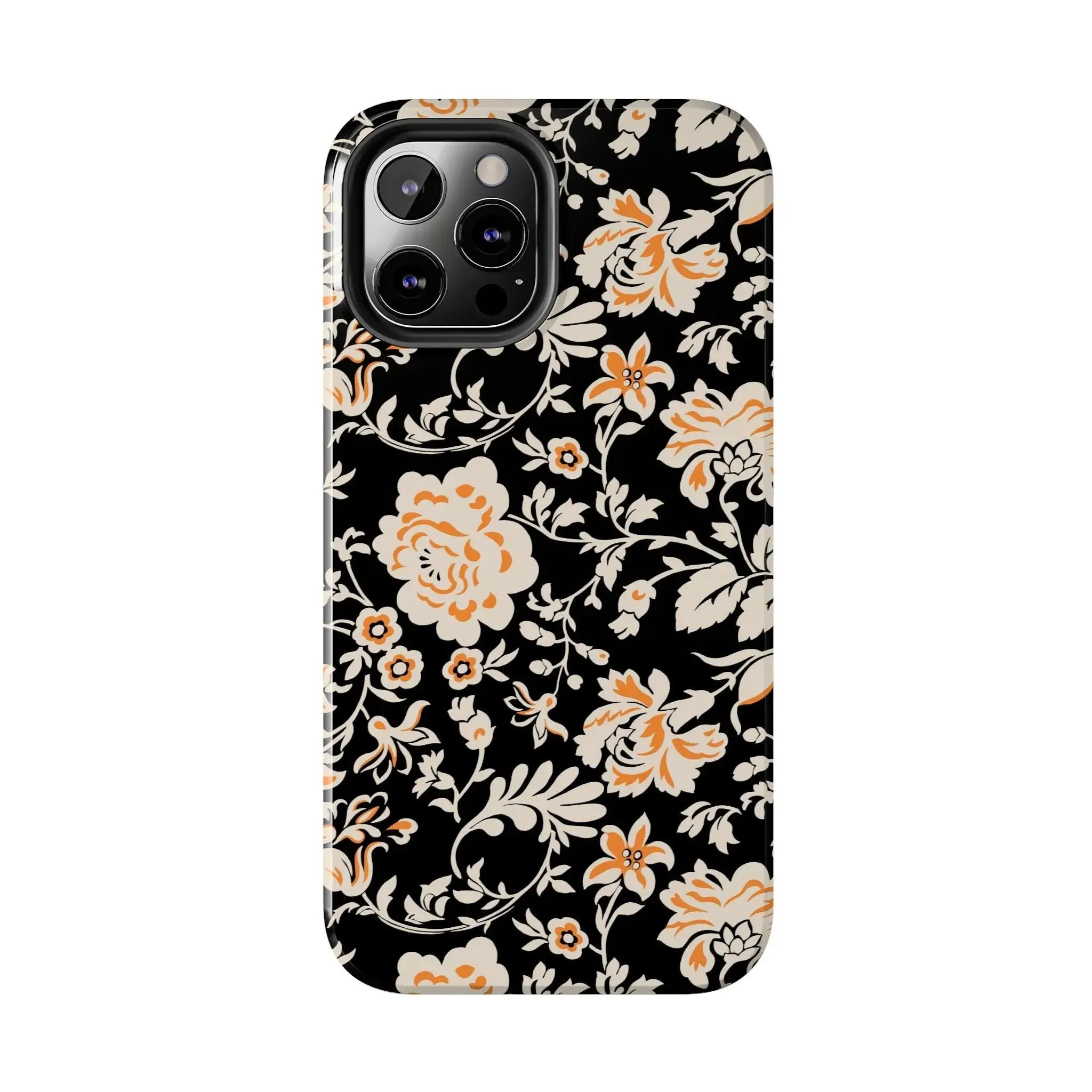 Floral Monochrome | Orange Flower Case