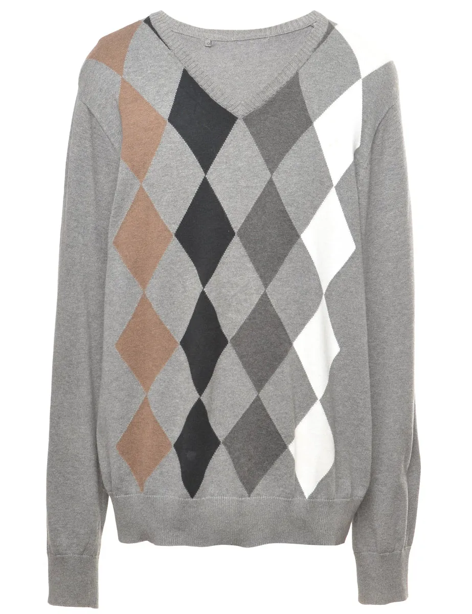 Geometric Pattern Jumper - L