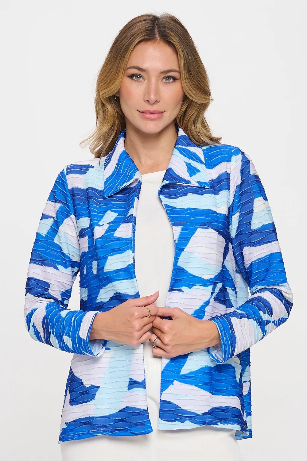 Glitter Wave Digital Print Jacket- 4096GW-LRD1-G024