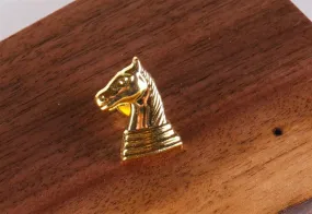 Gold Knight Chess Pin