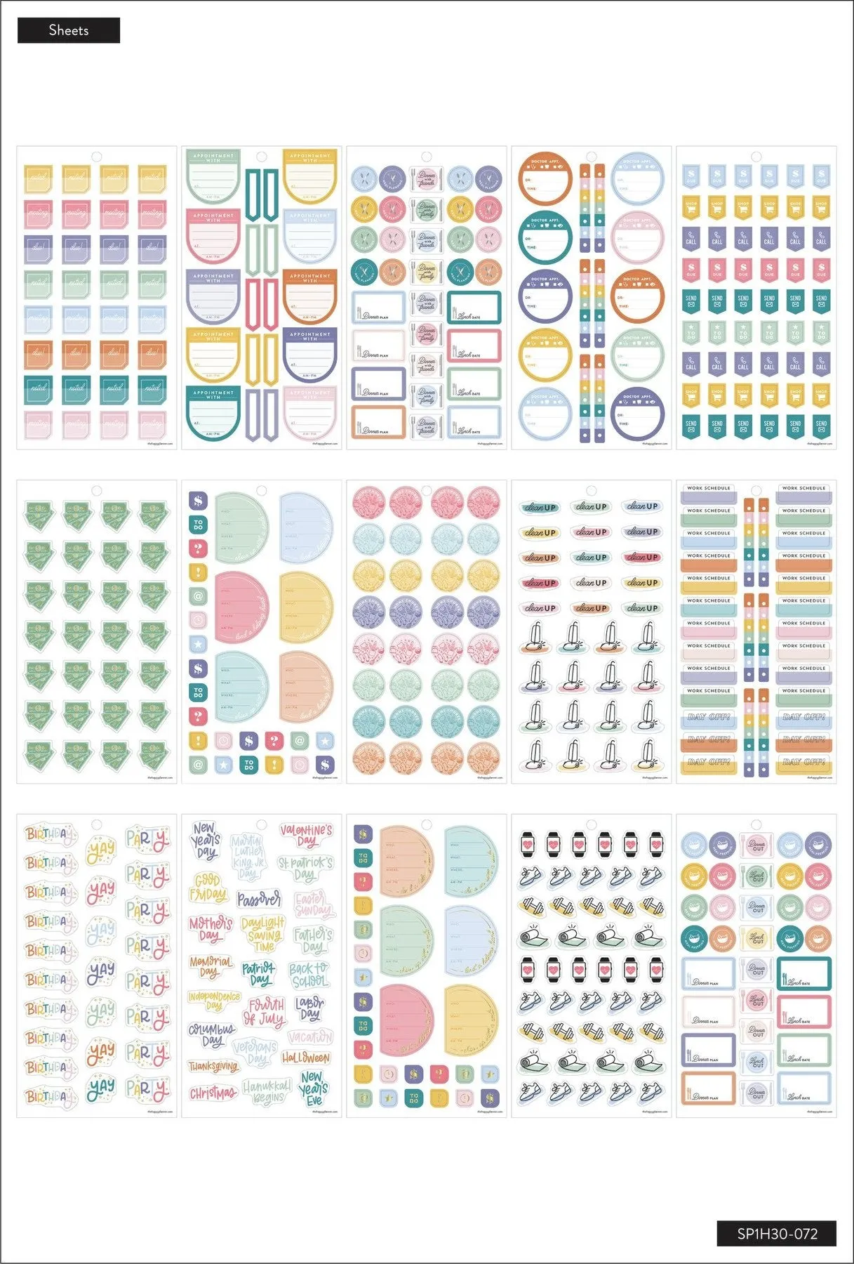 Happy Planner All the Plans Stickers Value Pack