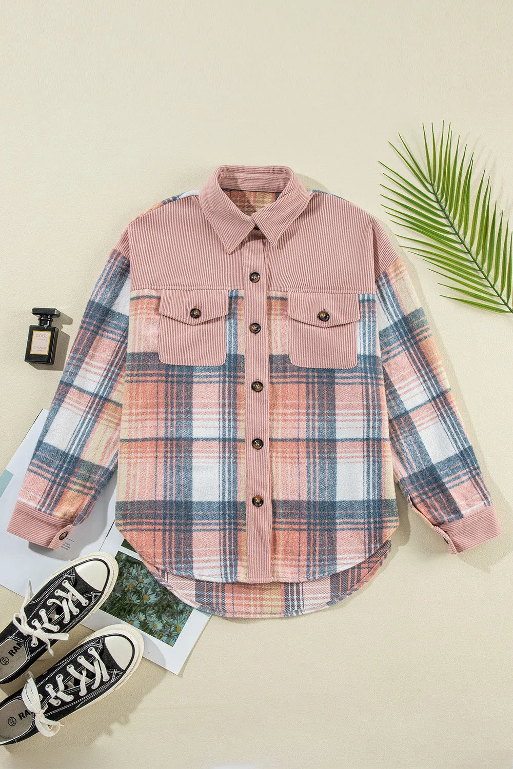 Jackie’s Favorite Plaid Button Up Long Sleeve Shacket