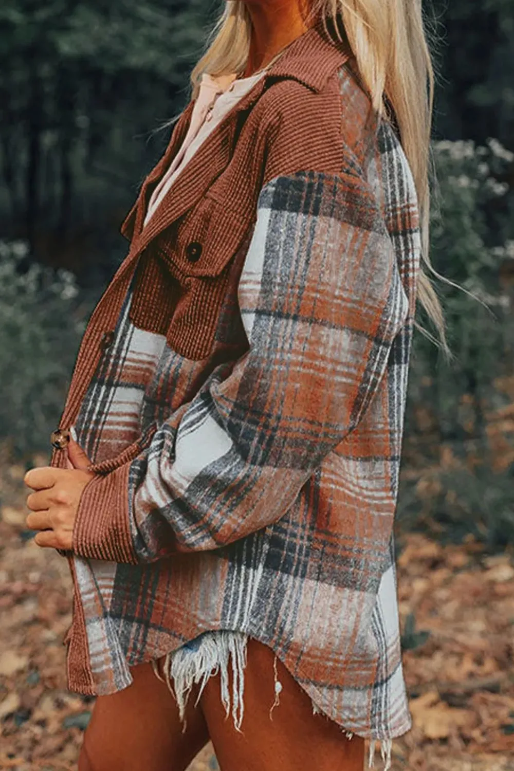 Jackie’s Favorite Plaid Button Up Long Sleeve Shacket