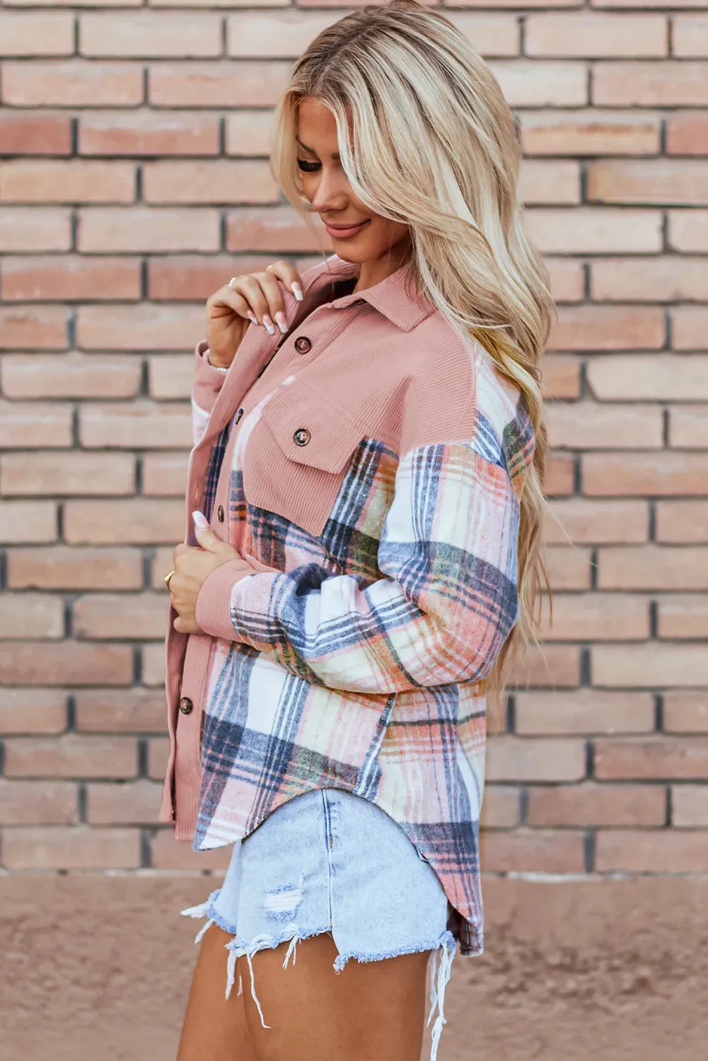 Jackie’s Favorite Plaid Button Up Long Sleeve Shacket