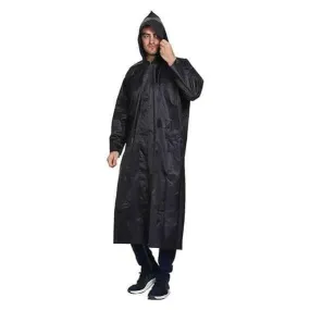 Long Rain Coat Black