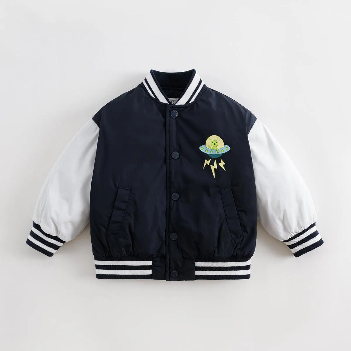 MARC & JANIE Boys Alien Print Baseball Jacket 231259