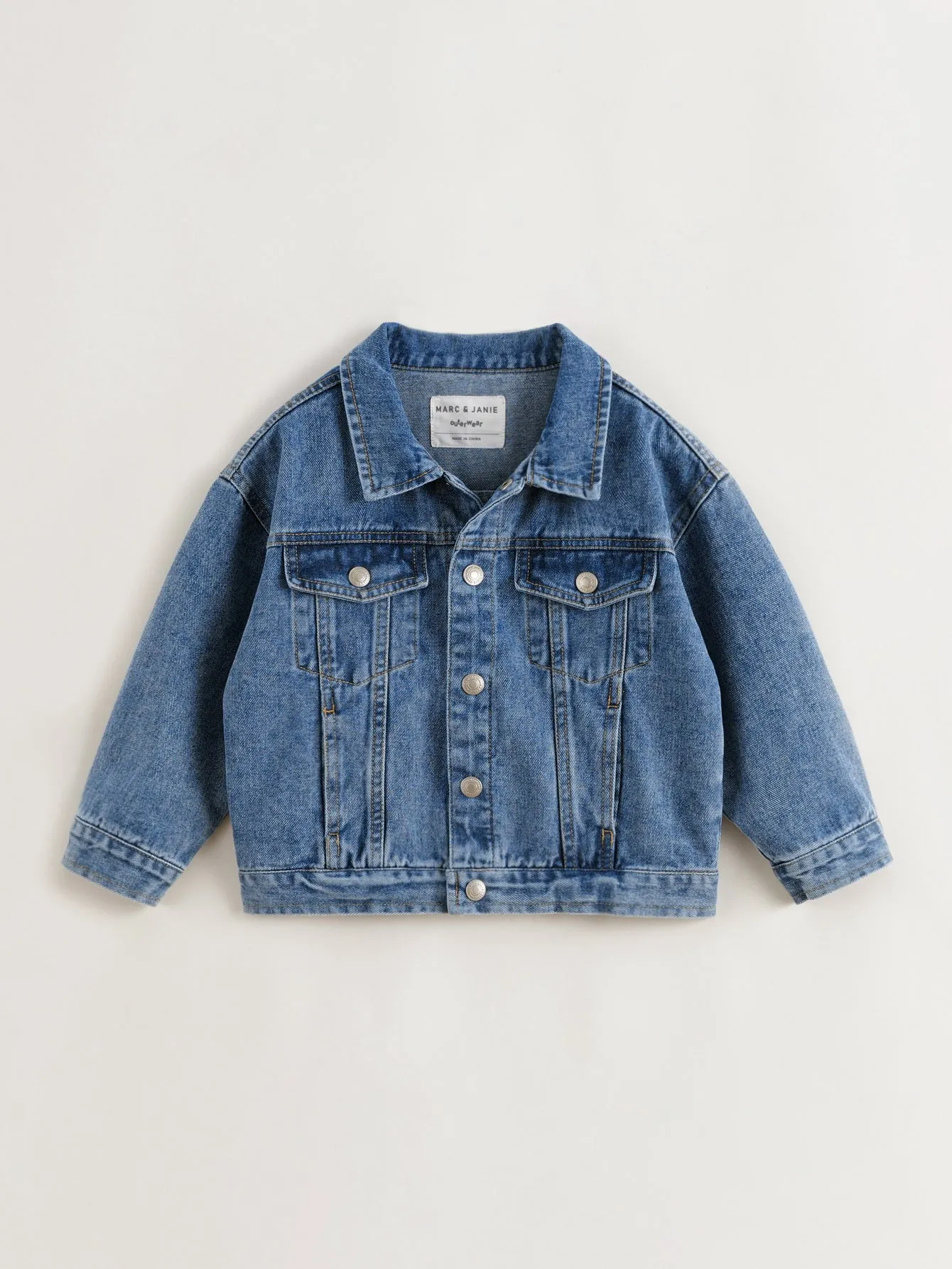 MARC & JANIE Boys Girls Lapel Denim Jacket 241169