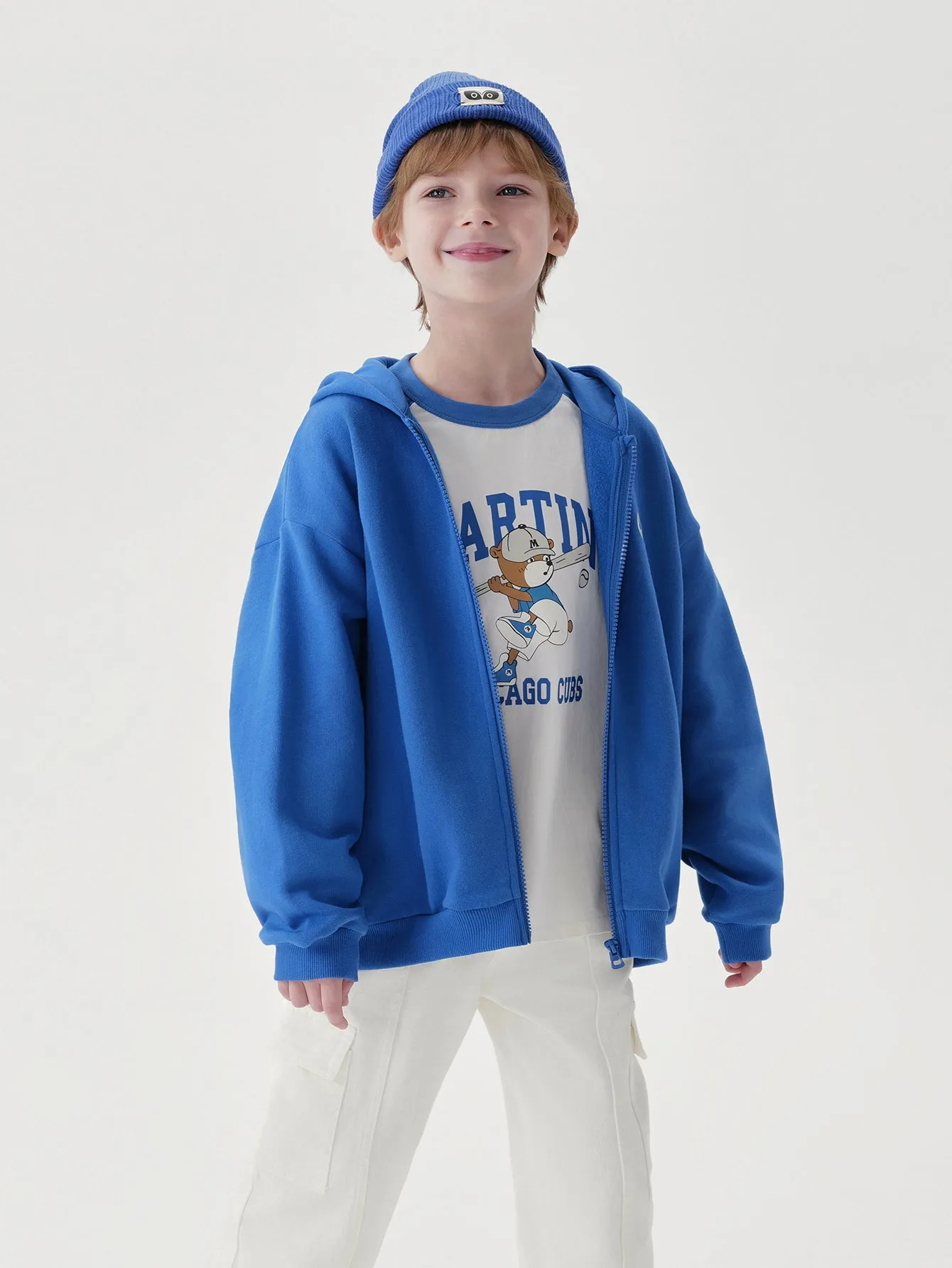 MARC & JANIE Boys Loose Sports Hooded Jacket 241032