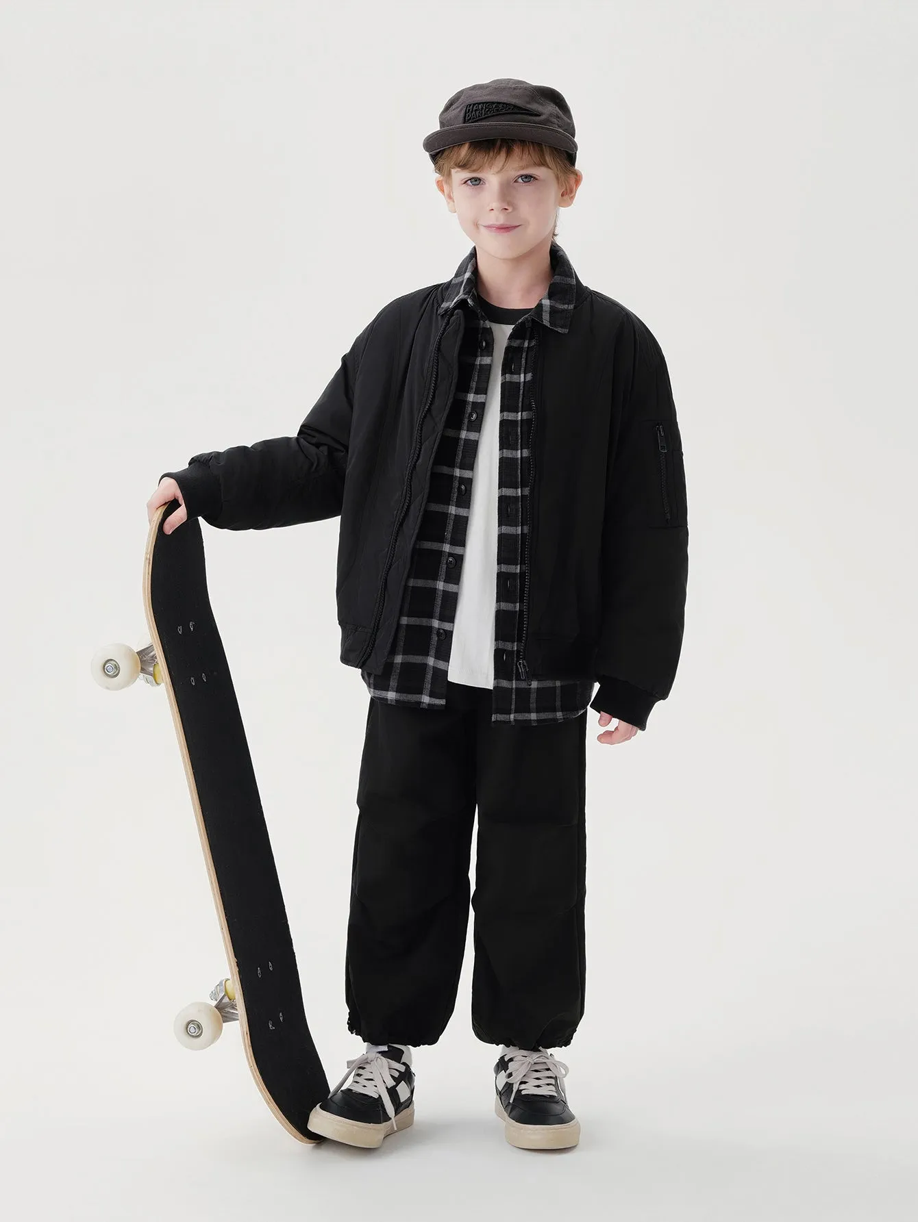 MARC & JANIE Boys Zip Up Baseball Jacket 241612