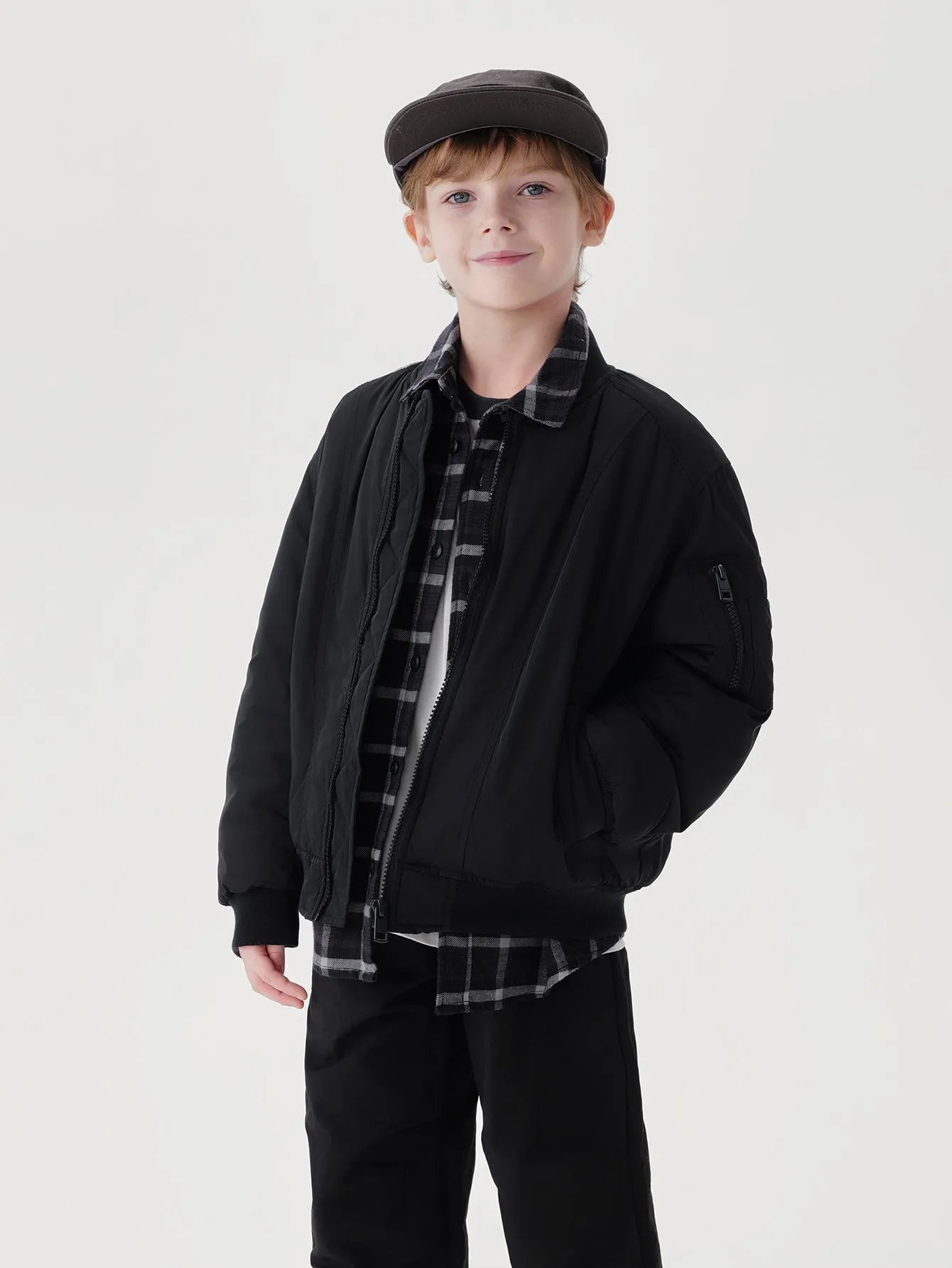 MARC & JANIE Boys Zip Up Baseball Jacket 241612