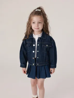 MARC & JANIE Girls Dropped Sleeve Denim Jacket 230170