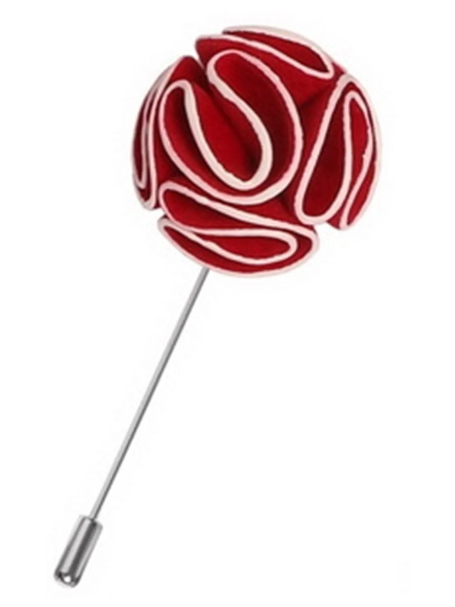 Men's Rose Flower Lapel Pin Boutonniere For Suit